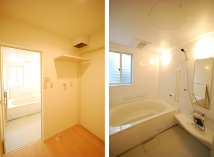 二世帯住宅　大阪市　Ｙ様邸　脱衣室・浴室