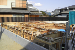 枚方市　Ｈ様邸 型枠の施工