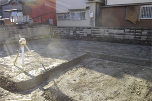大阪市　Ｋ様邸 MS基礎工法の地盤改良工事
