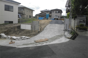 寝屋川市　Ｉ様邸 段差を切り崩し