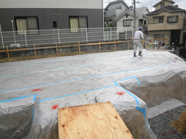 子育て世代の家　八幡市　Ｋ様邸　地盤調査・地業工事