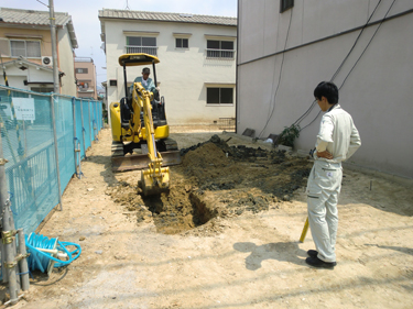 オール電化住宅　枚方市　Ｈ様邸　試掘